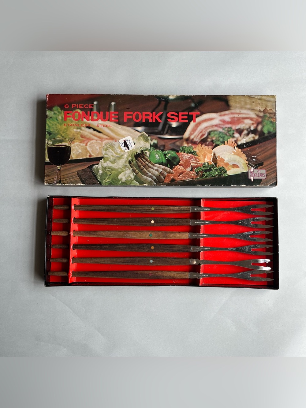 Vintage Stainless Steel Fondue Fork - Set of 6